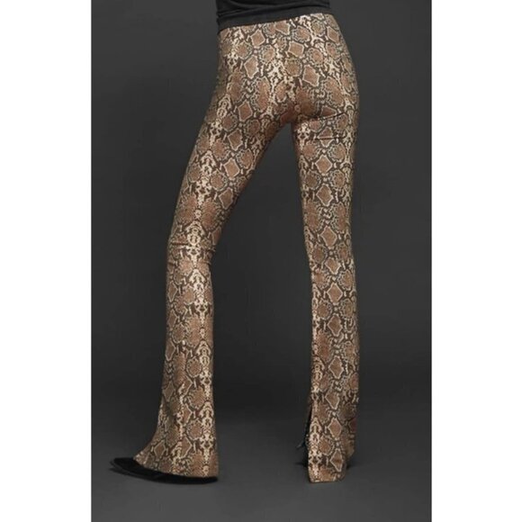 💕ANINE BING💕 Cigarette Python Trousers ~ Split Cuff Snakeskin Print XS NWT - Picture 10 of 16